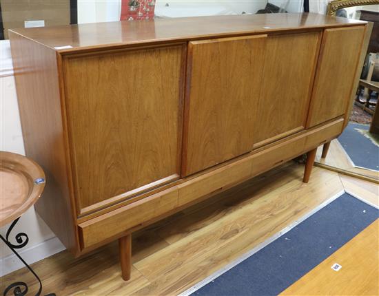 A 1960s Danish teak sideboard W.200cm.